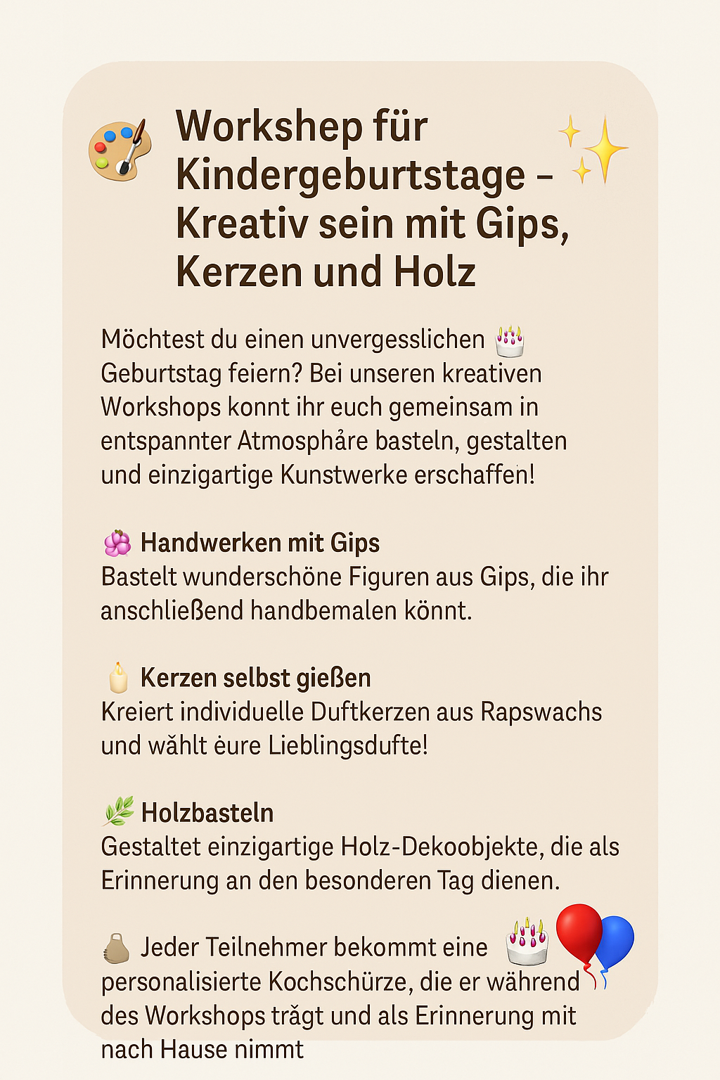 Kreative Workshops