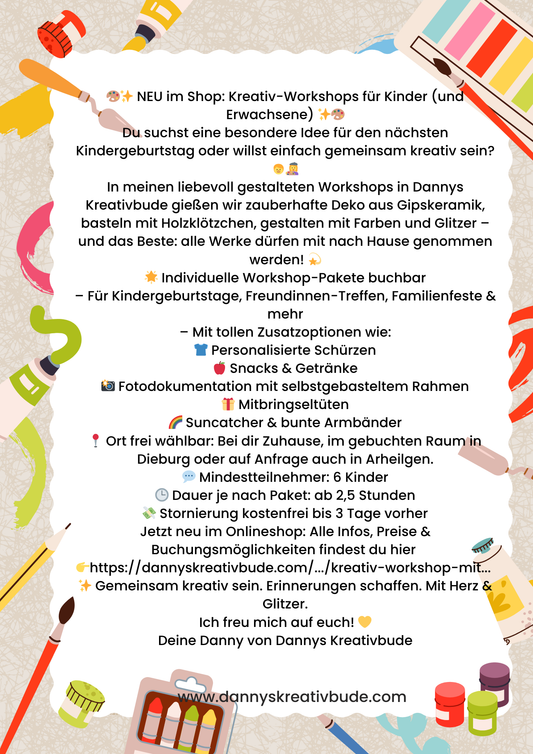 Kreativ Workshop mit Gips Keramik