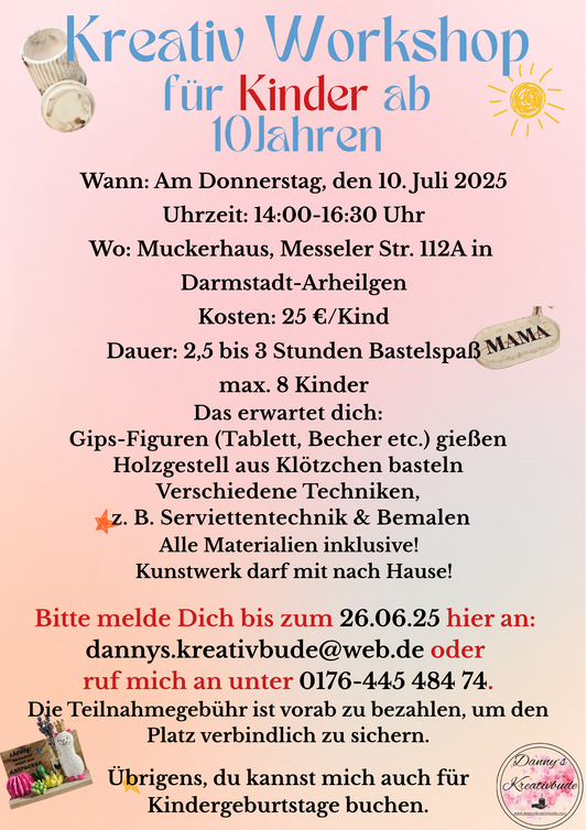 Kinder Workshop ab 10Jahren